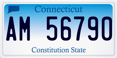 CT license plate AM56790