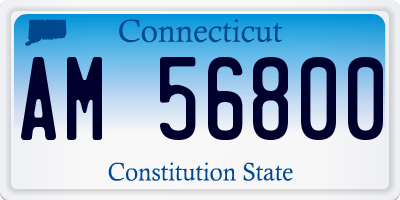 CT license plate AM56800