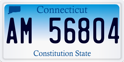 CT license plate AM56804