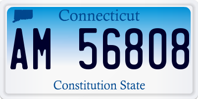 CT license plate AM56808