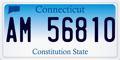 CT license plate AM56810