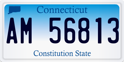 CT license plate AM56813