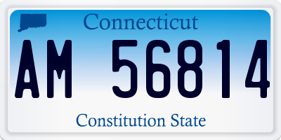 CT license plate AM56814