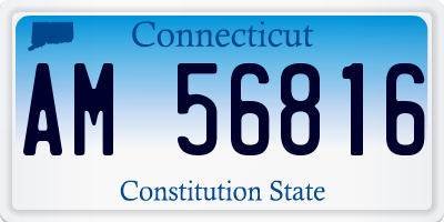 CT license plate AM56816