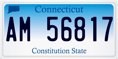 CT license plate AM56817