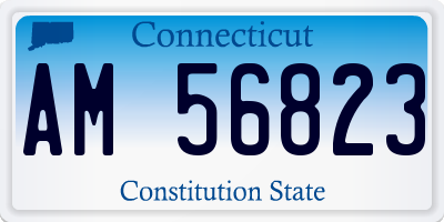 CT license plate AM56823