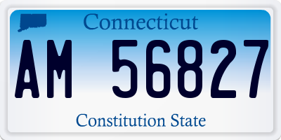 CT license plate AM56827