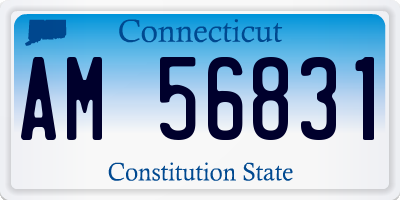 CT license plate AM56831