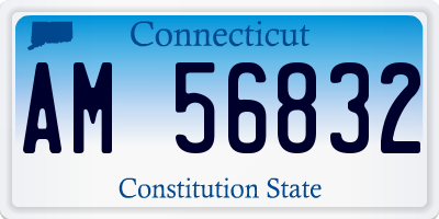 CT license plate AM56832