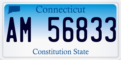 CT license plate AM56833