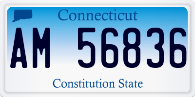 CT license plate AM56836