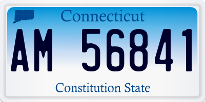 CT license plate AM56841