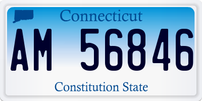 CT license plate AM56846