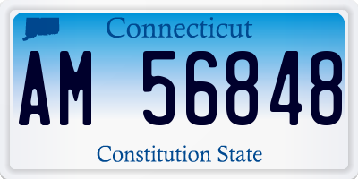 CT license plate AM56848