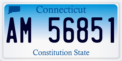 CT license plate AM56851