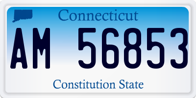 CT license plate AM56853