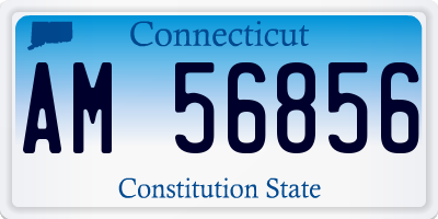 CT license plate AM56856