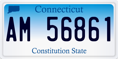 CT license plate AM56861