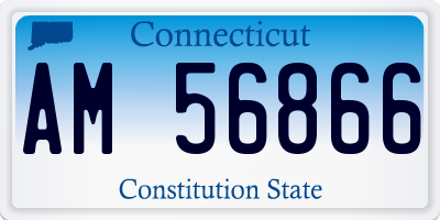 CT license plate AM56866