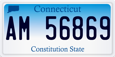 CT license plate AM56869