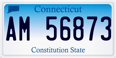 CT license plate AM56873