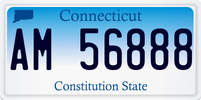 CT license plate AM56888
