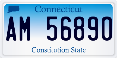 CT license plate AM56890