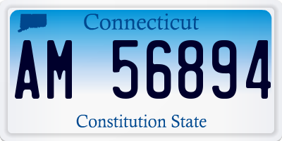 CT license plate AM56894