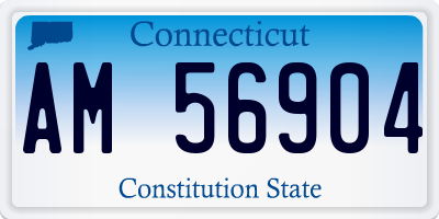CT license plate AM56904