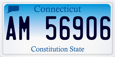 CT license plate AM56906