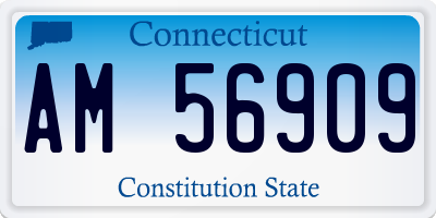 CT license plate AM56909