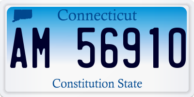 CT license plate AM56910