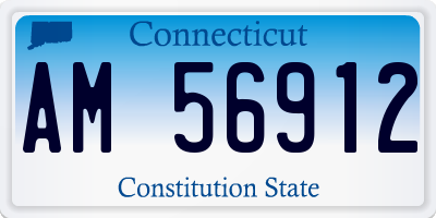 CT license plate AM56912