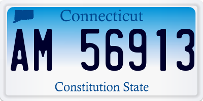 CT license plate AM56913
