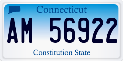 CT license plate AM56922