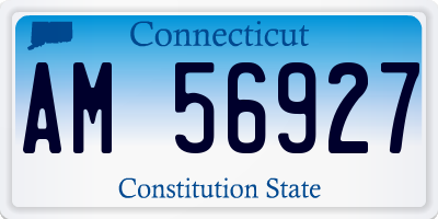 CT license plate AM56927