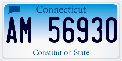 CT license plate AM56930