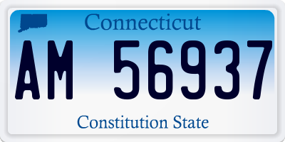 CT license plate AM56937