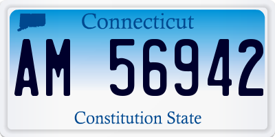 CT license plate AM56942