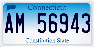 CT license plate AM56943