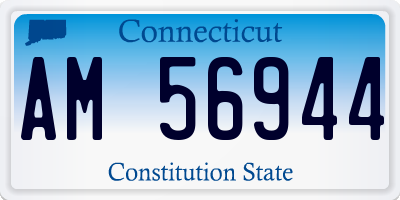 CT license plate AM56944