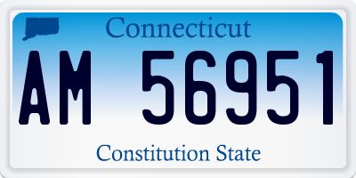 CT license plate AM56951