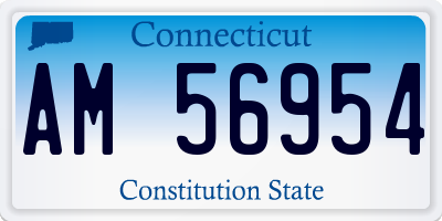 CT license plate AM56954