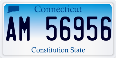 CT license plate AM56956
