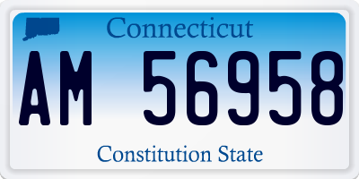 CT license plate AM56958