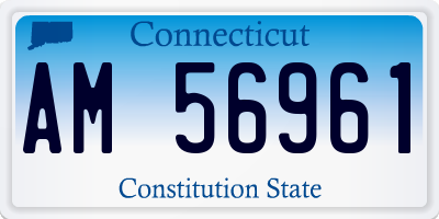 CT license plate AM56961
