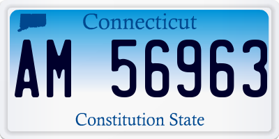 CT license plate AM56963