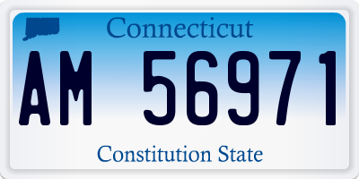 CT license plate AM56971