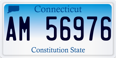 CT license plate AM56976