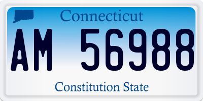 CT license plate AM56988